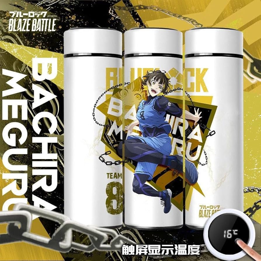 Amazon.co.jp: ブルーロック魔法瓶 水筒 温度表示 潔世一 蜂楽廻 凪誠